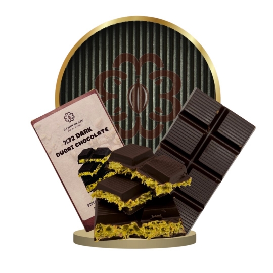 3Chocolate  % 72 Dark Dubai Chocolate 200g