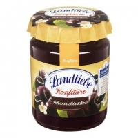 Landliebe Konfituere Schwarzkirschen (Black Cherries Jam) 200g/