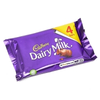 Cadbury Dairy Milk Chocolate Bars Sütlü Çikolata (4x29.3) 117,2g