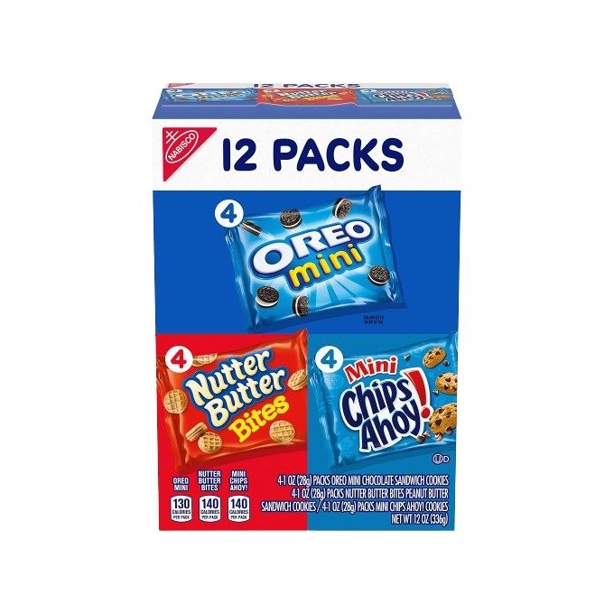 OREO Mini, Nutter Butter Bites, CHIPS AHOY 12 Packs 336gr 