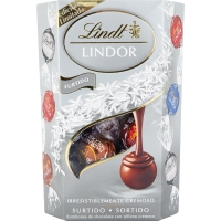 Lindt Lindor SurtidoSilver Limited Edition assorted chocolates with creamy filling case 200 g