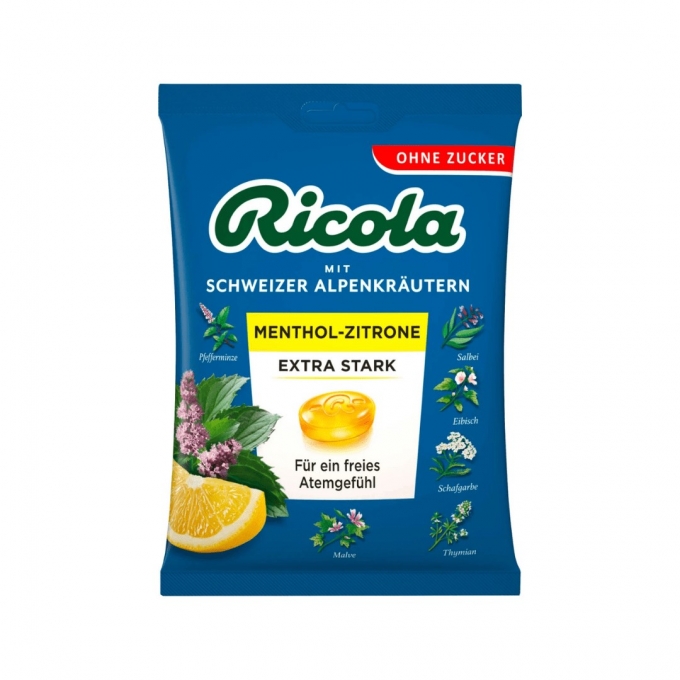 Ricola Menthol-Zitrone Extra Stark 75g