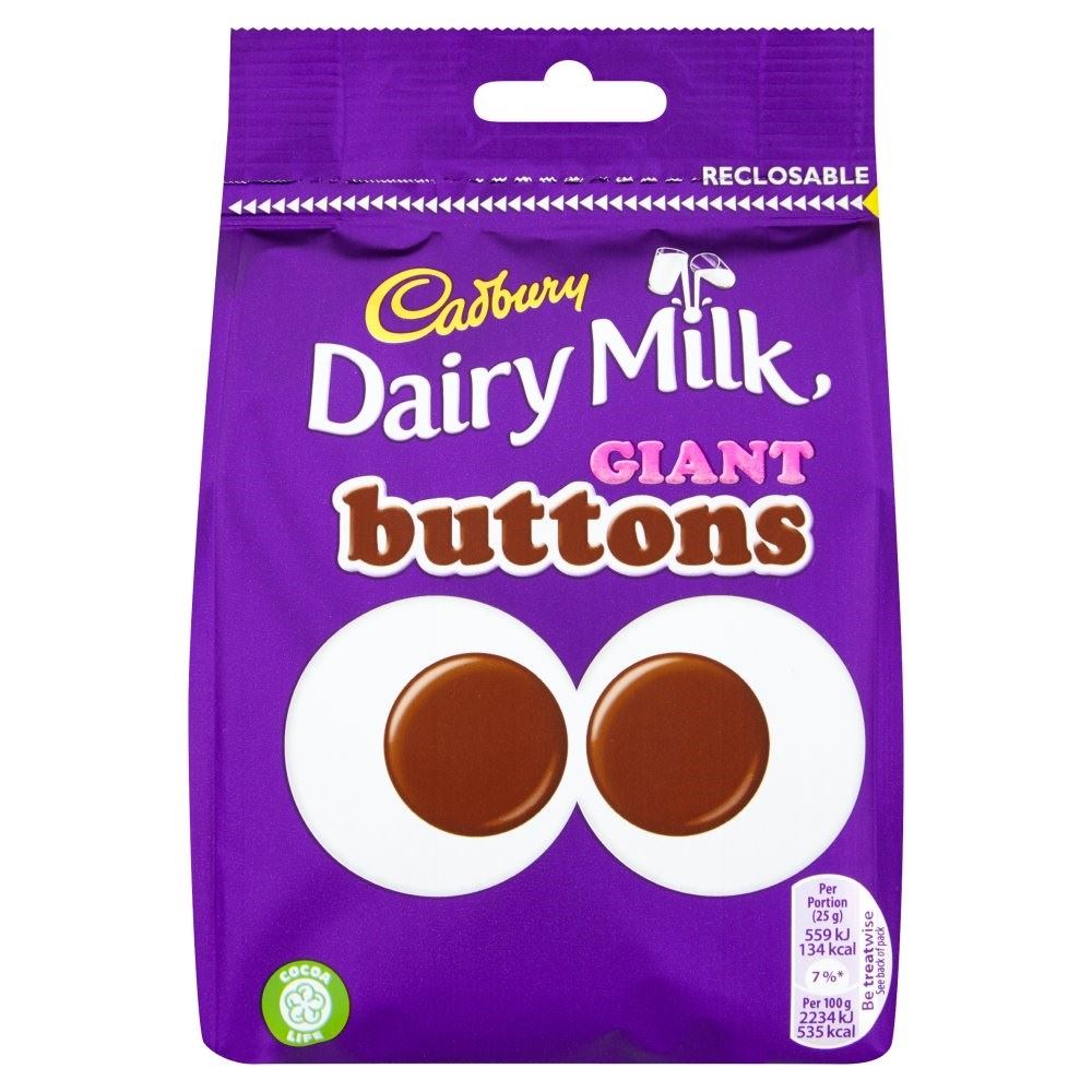 Cadbury Dairy Milk Giant Buttons Chocolate Bag 119g Kısmet Şarküteri
