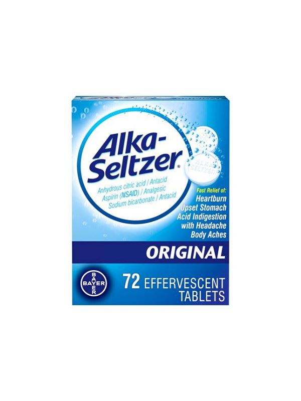 Alka-Seltzer Original Effervescent Tablets 72 Count | Kısmet Şarküteri