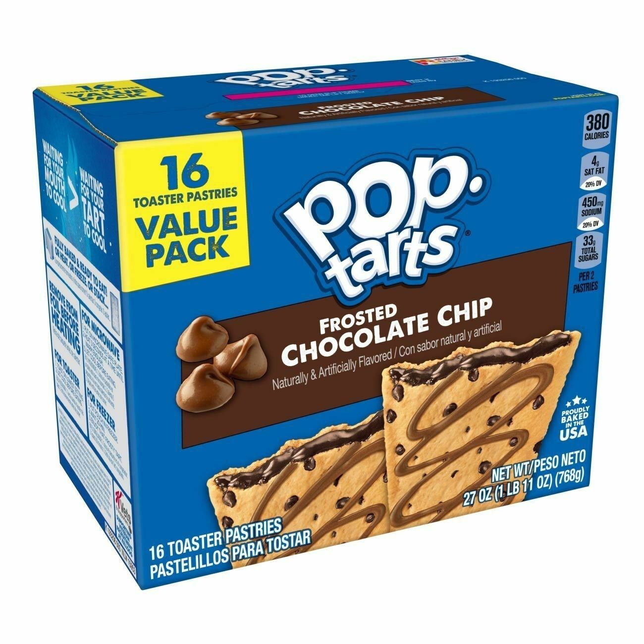 Pop Tarts Frosted Chocolate Chip Value Pack 16 768g Kısmet Şarküteri